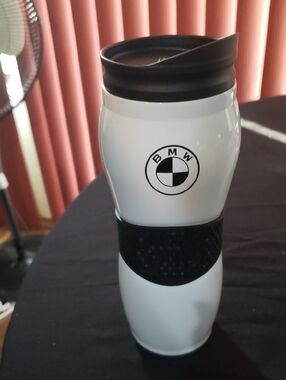 BMW White and Black Insulated Travel Tumbler